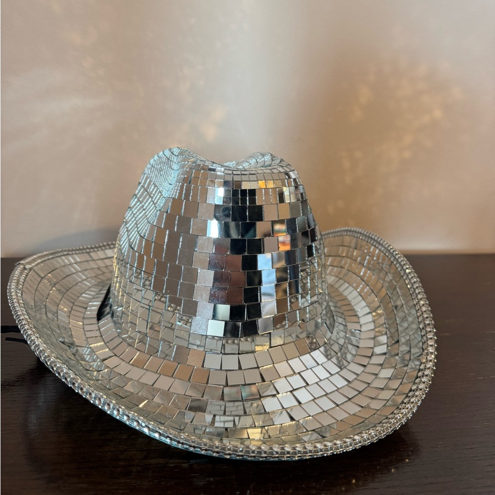 Silver Sequin Cowboy Hat